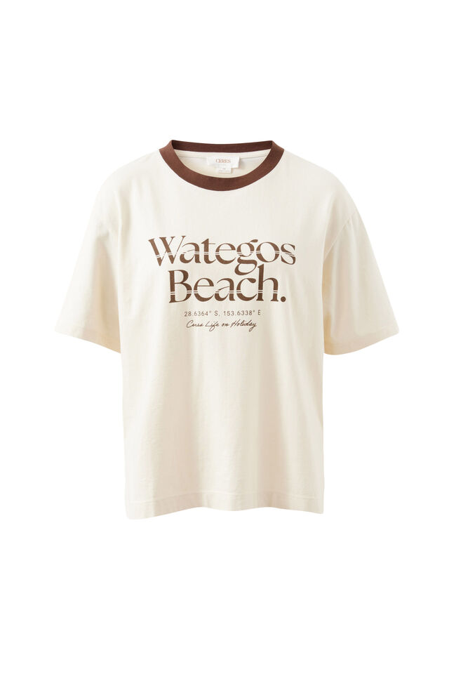 Stevie Slouchy Tee, BUFF/WATEGOS BEACH