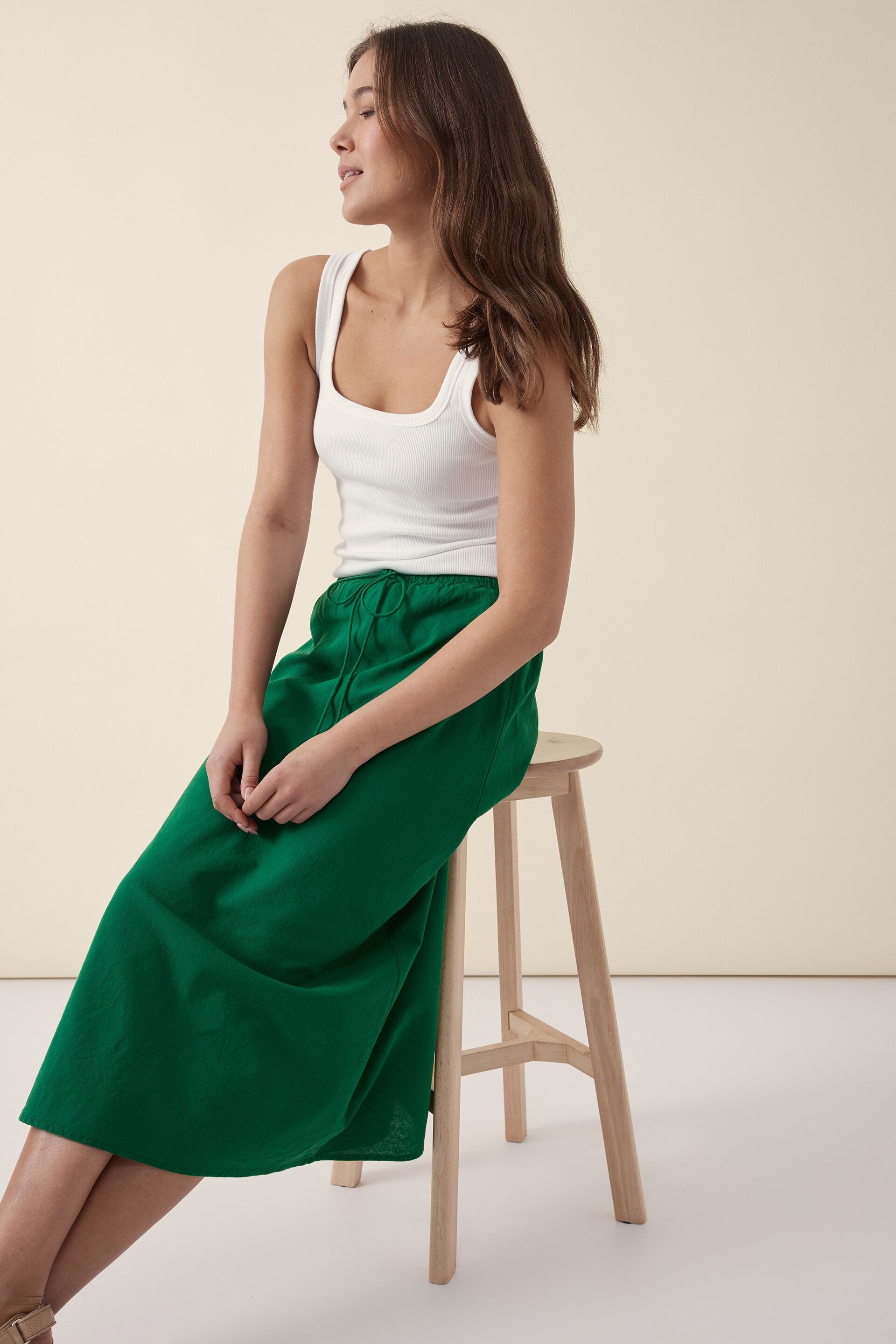 Bias Midi Skirt