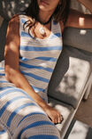 Talulah Knit Tank Midi Dress, POWDER BLUE STRIPE - alternate image 5