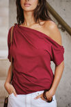 Gabi Ss Top, BURGUNDY - alternate image 4