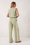 Gigi Wide Leg Terry Trackpant, MATCHA SIDE STRIPE - alternate image 3