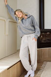 Barrel Leg Trackpant, GREY MARLE - alternate image 1