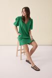 Tunic Dress In Cotton Linen Blend Eh, GUMDROP GREEN - alternate image 5