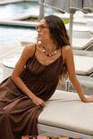 Rhea Midi Dress, CHOCOLATE - alternate image 5