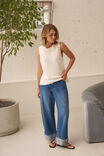 Maddy Mesh Knit Tank, MILK - example image 4