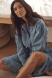 Long Sleeve Denim Midi Dress, VINTAGE BLUE WASH - alternate image 5