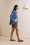 Bobbi Side Pocket Denim Shacket, INDIGO - example image 5