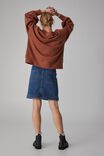 Square Pocket Denim Mini Skirt, INDIGO BLUE - alternate image 3