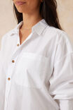 Oversized Poplin Shirt, WHITE - alternate image 5