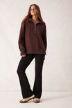 Isabella Half Zip Sweat, WINTER CHOC - alternate image 5