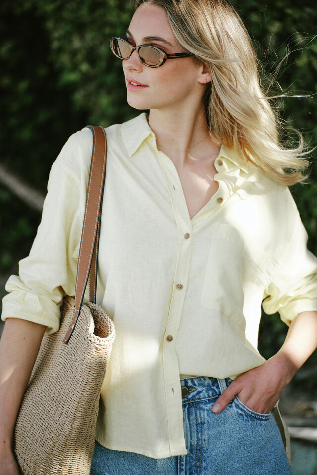 Relaxed Pocket Shirt, SUNSHINE