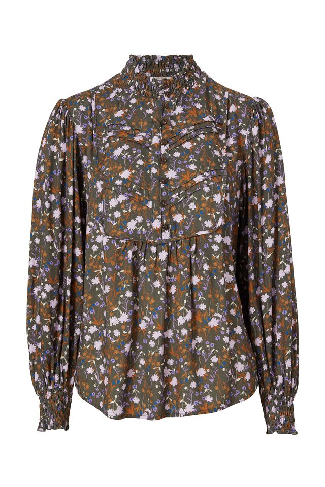 Pintuck Tunic In Lenzing™ Viscose, ORCHID FLORAL