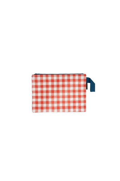 Project Ten Zip Pouch, RED CHECKERBOARD