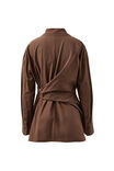 Elodie Wrap Shirt, BRUNETTE BROWN - alternate image 3