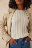 Soft Cable Knit, OATMEAL MARLE - alternate image 7