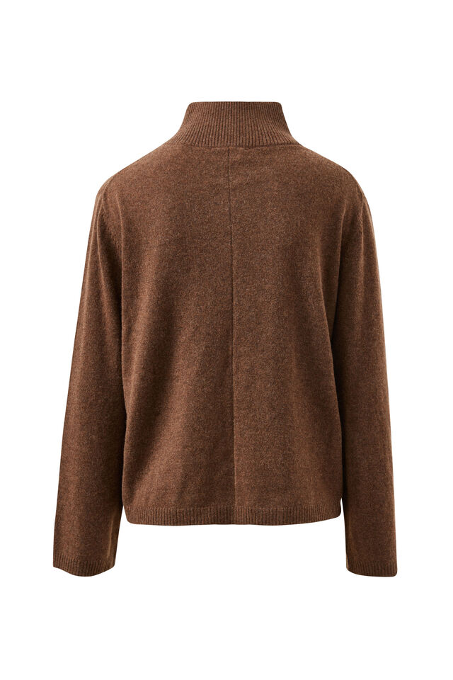 Penny Knit Cardi, CHOC MARLE