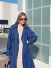 Lightweight Denim Trench Jf, DARK INDIGO - alternate image 3