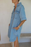 Boxy Shirt Dress, VINTAGE BLUE DENIM - alternate image 5