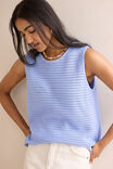 Margot Mesh Knit Tank, SKY BLUE - example image 4