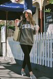 Oversized Slouchy Crew, KHAKI HERITAGE LOGO - alternate image 7