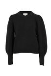 Puff Sleeve Crew In Alpaca Wool Blend, BLACK - alternate image 2