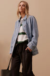 Scout Slouchy Long Sleeve  Tee, VANILLA PINE GREEN BOLD STRIPE - alternate image 5