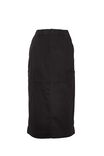 Utility Midi Skirt, BLACK RESCUED FABRIC - alternate image 2