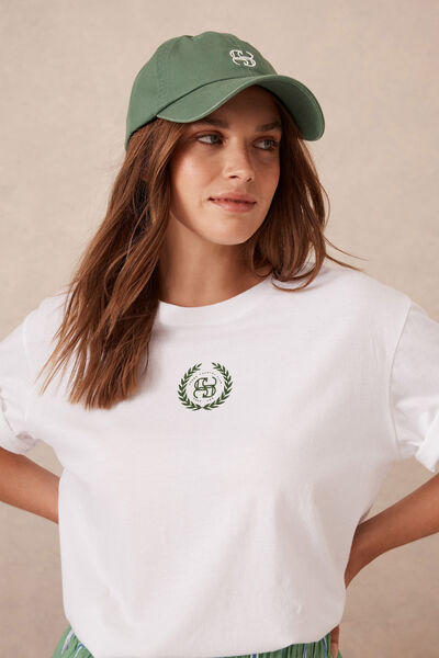 Ceres Monogram Cap, HERITAGE GREEN
