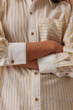 Peta Oversized Shirt, SUNNY YELLOW STRIPE WHITE COLLAR - alternate image 6