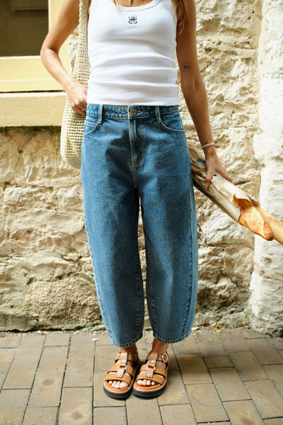 Maggie Tapered Barrel Jean, FRESH INDIGO