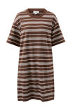 Cleo Mini Terry Dress, CHOCOLATE WHITE STRIPE - alternate image 2