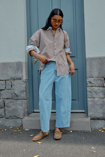 Demi Barrel Jean, VINTAGE BLUE