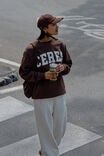 Isla Oversized Slouchy Crew, CHOCOLATE HERITAGE LOGO - alternate image 4