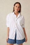 Peta Oversized Shirt, WHITE ORGANIC COTTON - alternate image 5