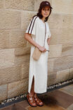 Charlotte Midi Terry Dress, WINTER WHITE SIDE STRIPE - alternate image 4