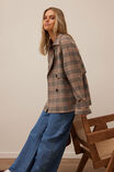 Lexi Short Trench, BROWN CHECK - example image 1