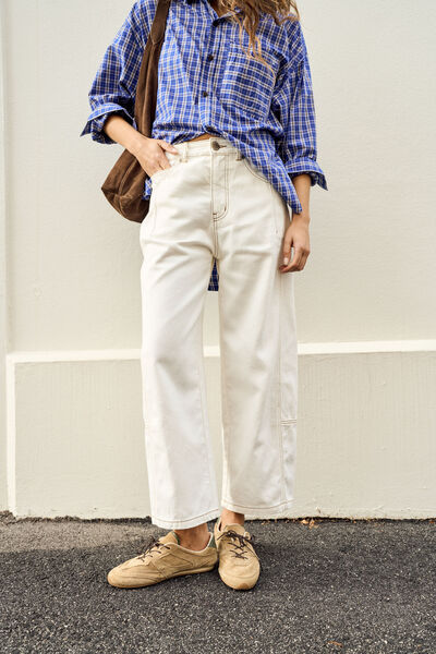 Demi Barrel Jean, ECRU