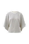 Lucy Relaxed Sleeve Tee, VANILLA /PHANTOM FINE STRIPE - alternate image 2