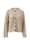Heidi Cable Knit Cardi, OAT - alternate image 2