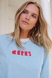 Luna Relaxed Tee, FRESH BLUE/CERES HERITAGE RED - example image 5