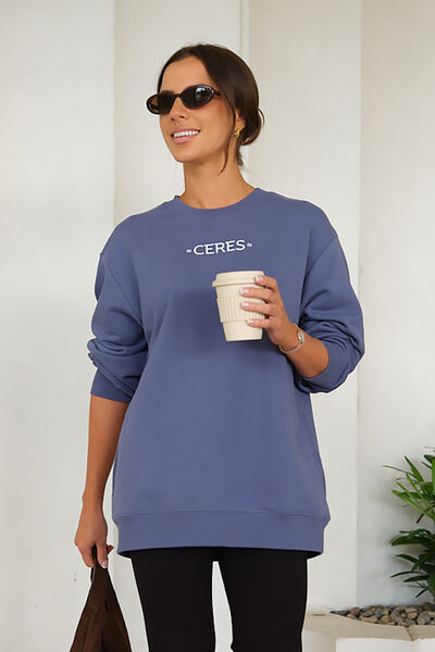 Isla Oversized Slouchy Crew, MOONLIGHT MINI LOGO