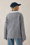 Chunky Cable Knit, MID GREY NEP - alternate image 5