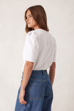 Pleat Sleeve Tee, WHITE - alternate image 3