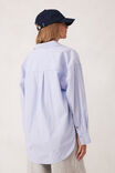 Peta Oversized Shirt, WHITE HERITAGE BLUE STRIPE - alternate image 3