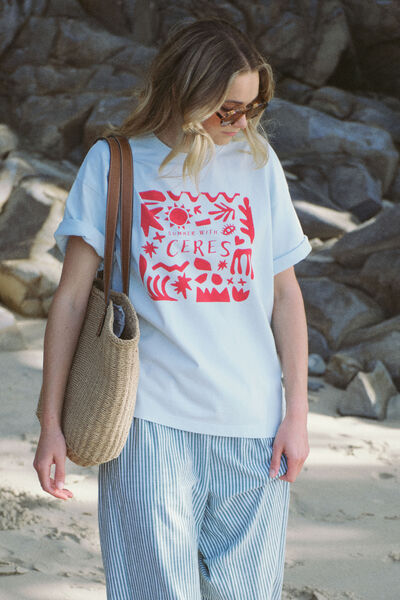 Boyfriend Tee, COOL BLUE/SUMMER WITH CERES