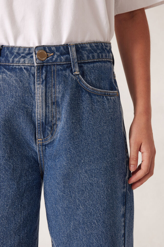 Tapered Barrel Jean, FRESH INDIGO