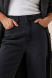 Straight Jean In Organic Cotton, WASHED BLACK - alternate image 6