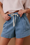 Relaxed Everyday Short, INDIGO STRIPE - alternate image 5