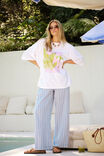 The Lounge Pant, COLLEGE BLUE LADDER STRIPE - alternate image 4