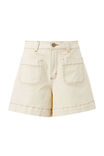 Esther Denim Patch Pocket Short, EGGSHELL - alternate image 2